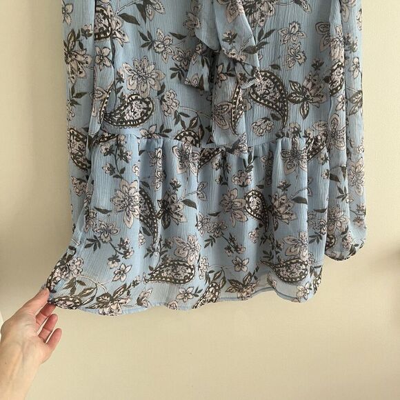 American Eagle Y2K Babydoll Top S Floral Paisley Festival Cottagecore Boho Fairy - Picture 10 of 15